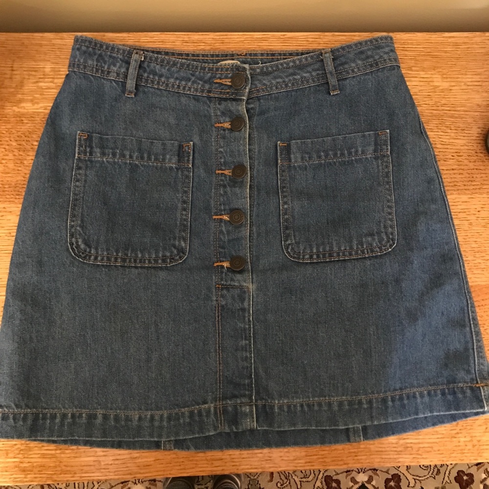 Denim pencil skirt